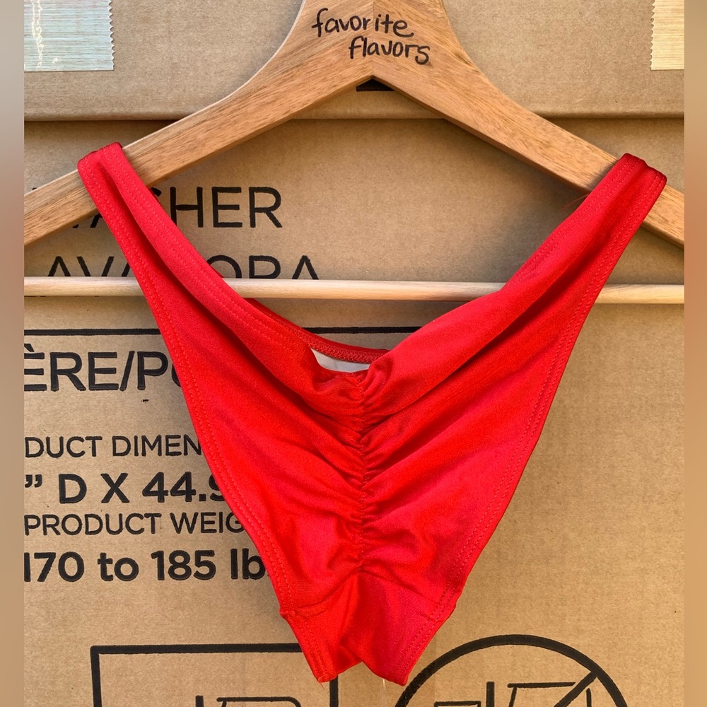 COPY - Red American Apparel Scrunch Butt bikini bottoms Sz. Med